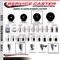 Service Caster 4'' Hard Rubber Swivel 1-1/8'' Expanding Stem Caster Total Lock Brake SCC-EXTTL20S414-HRS-118 - alternate 3